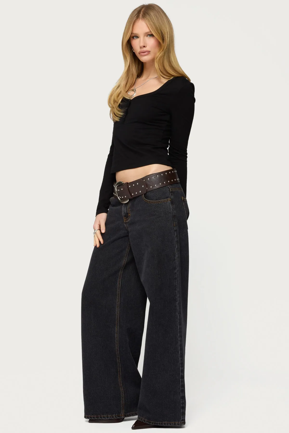 Leah Henley Top sold by Edikted product image thumbnail 4