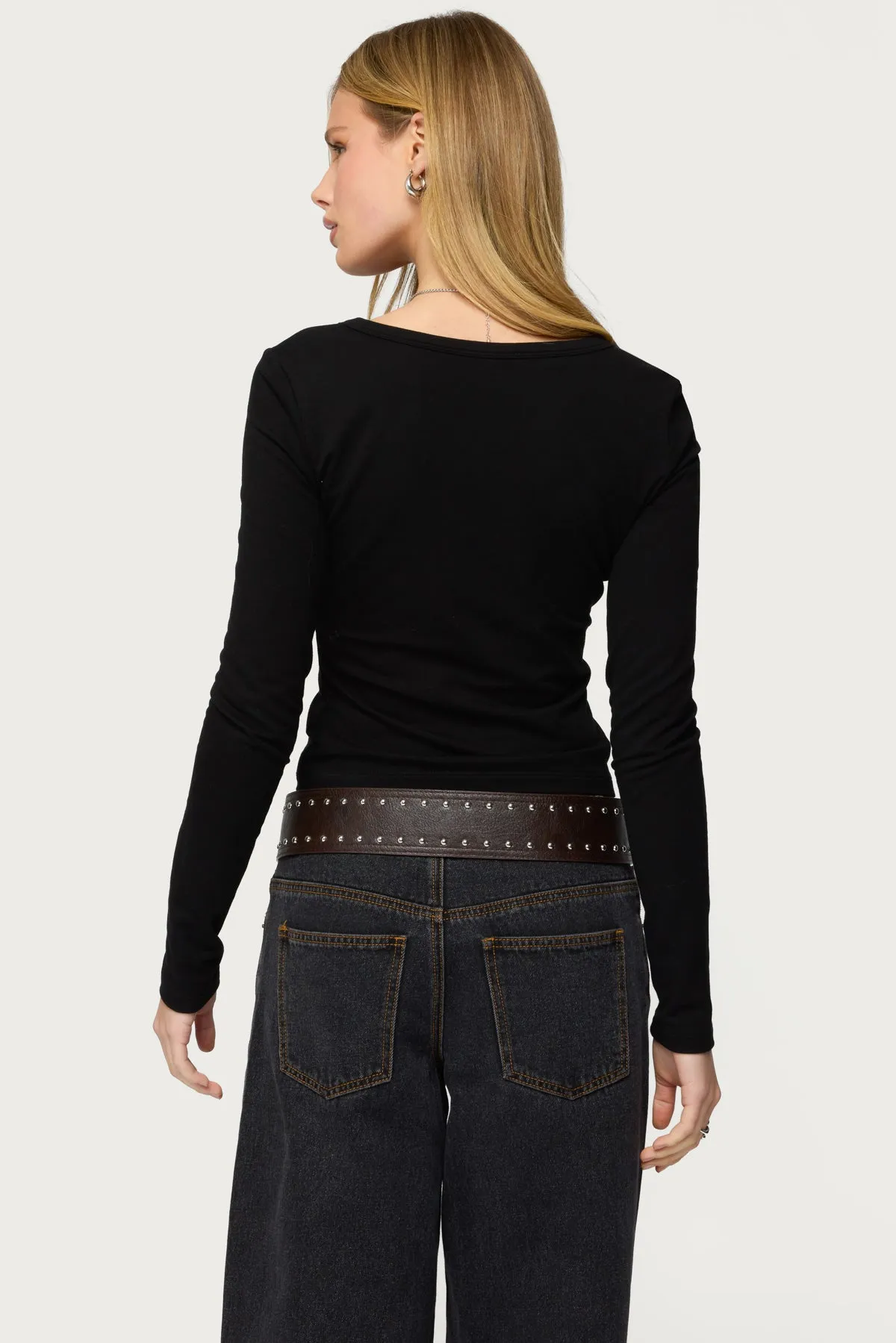 Leah Henley Top sold by Edikted product image thumbnail 5