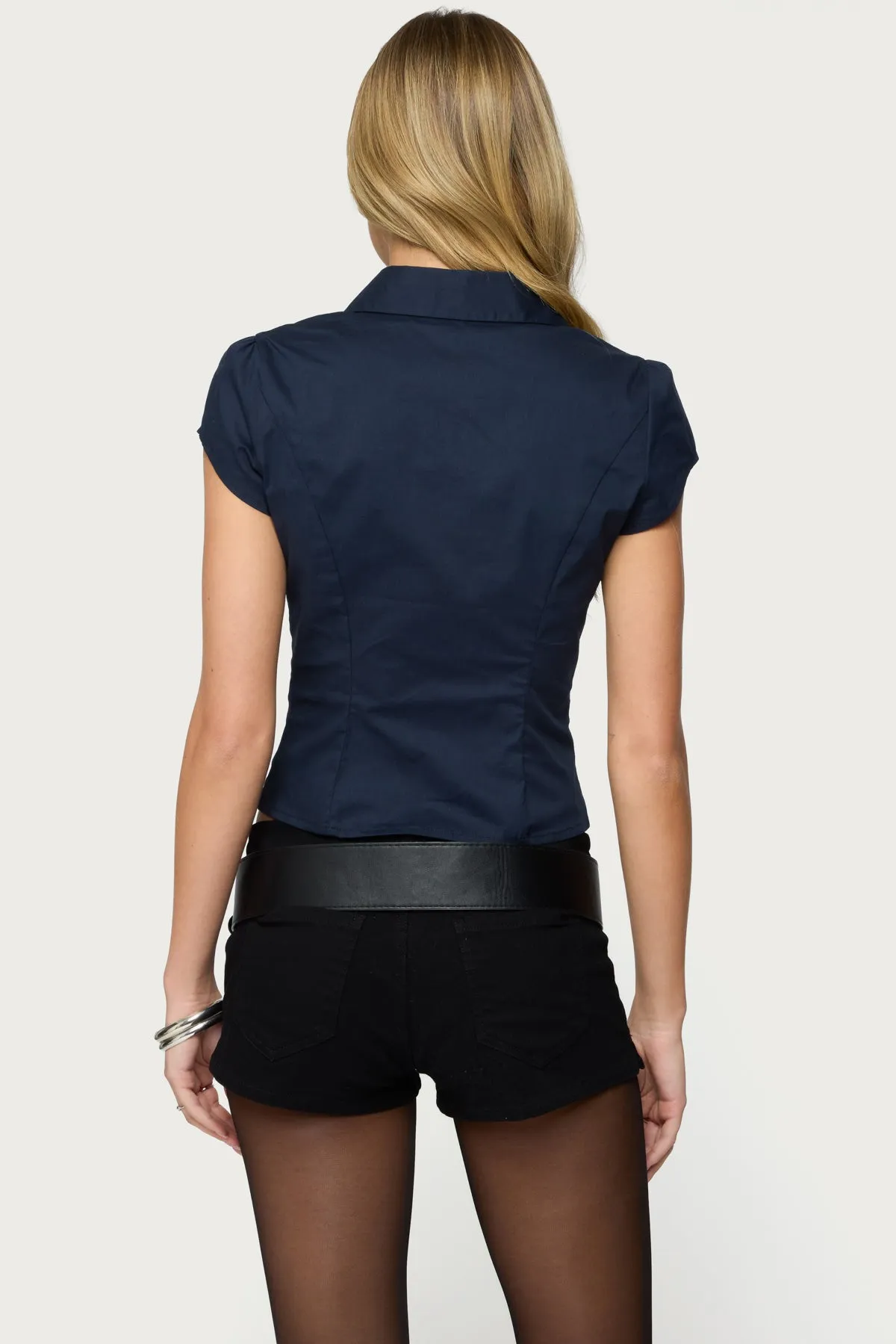 Massie Tailored Button Up Shirt sold by Edikted product image thumbnail 5