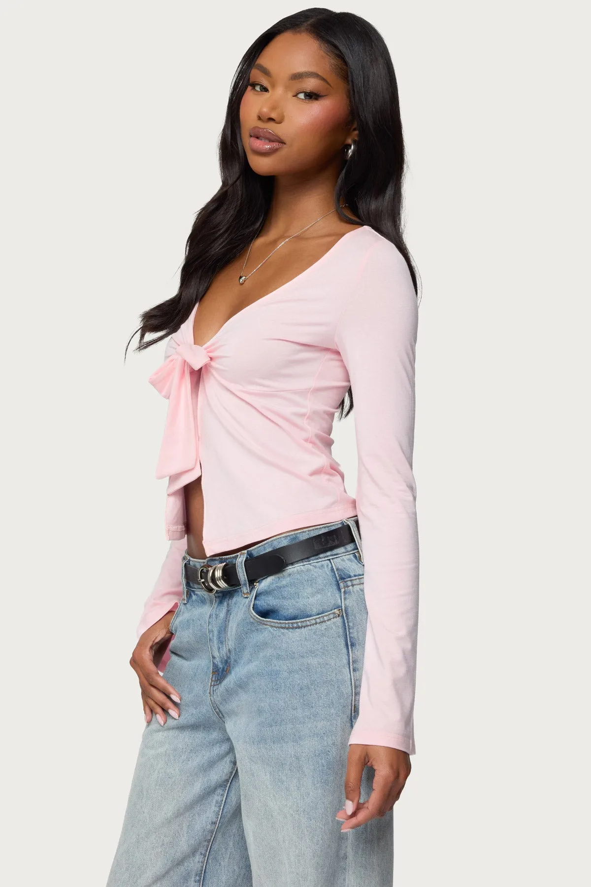 Scarlette Tie Front Top sold by Edikted product image thumbnail 3