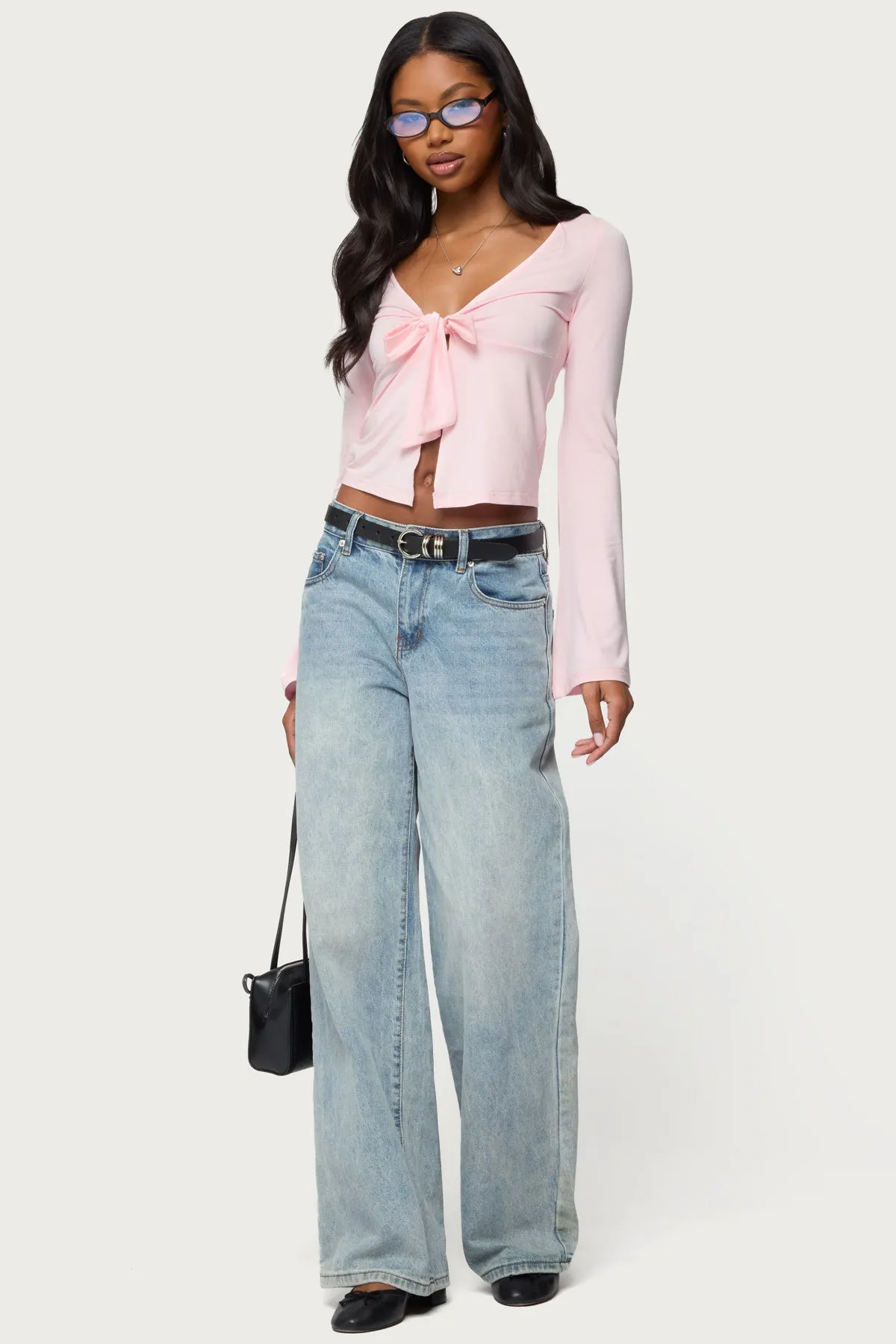Scarlette Tie Front Top sold by Edikted product image thumbnail 2