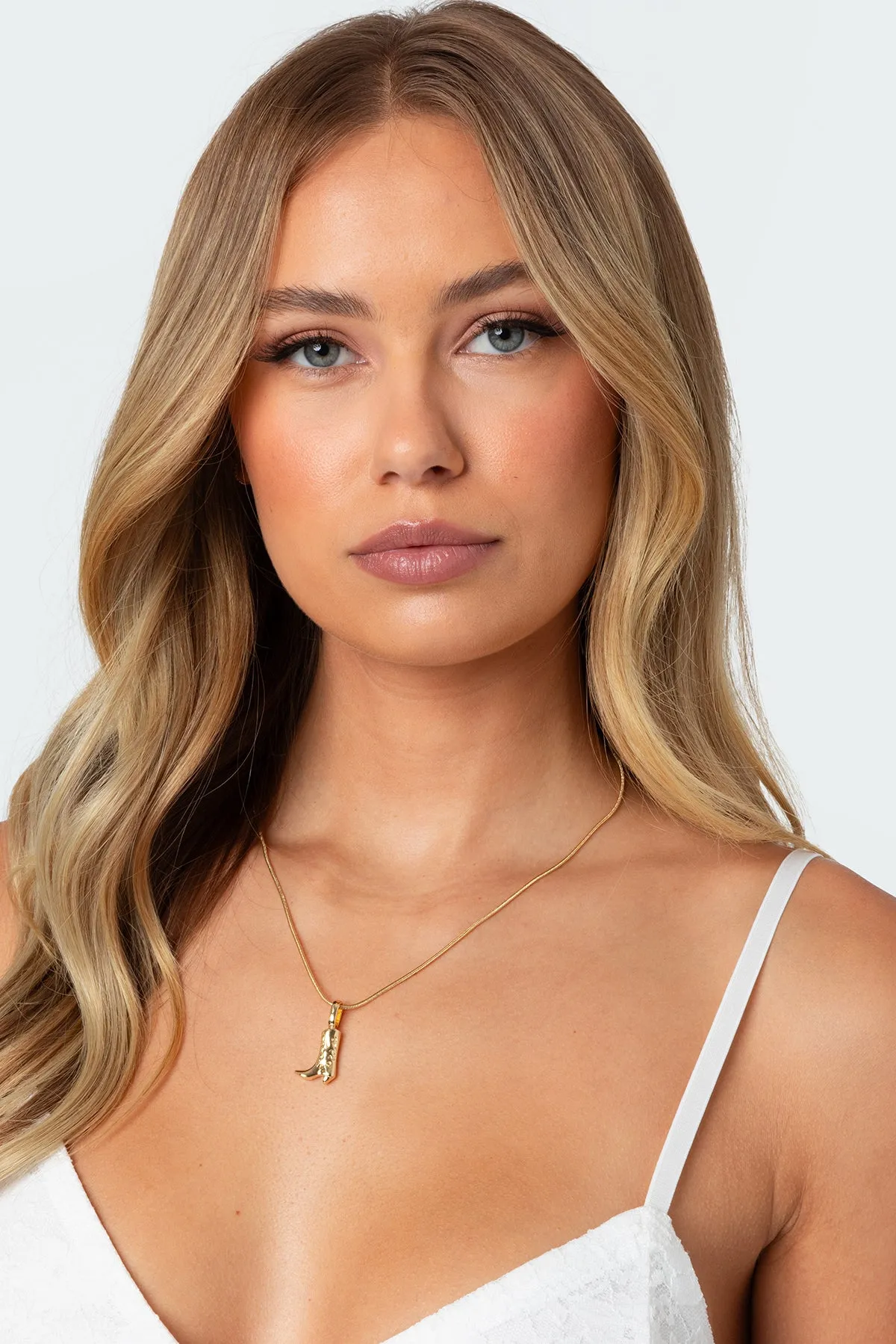 Boot Pendant Necklace sold by Edikted