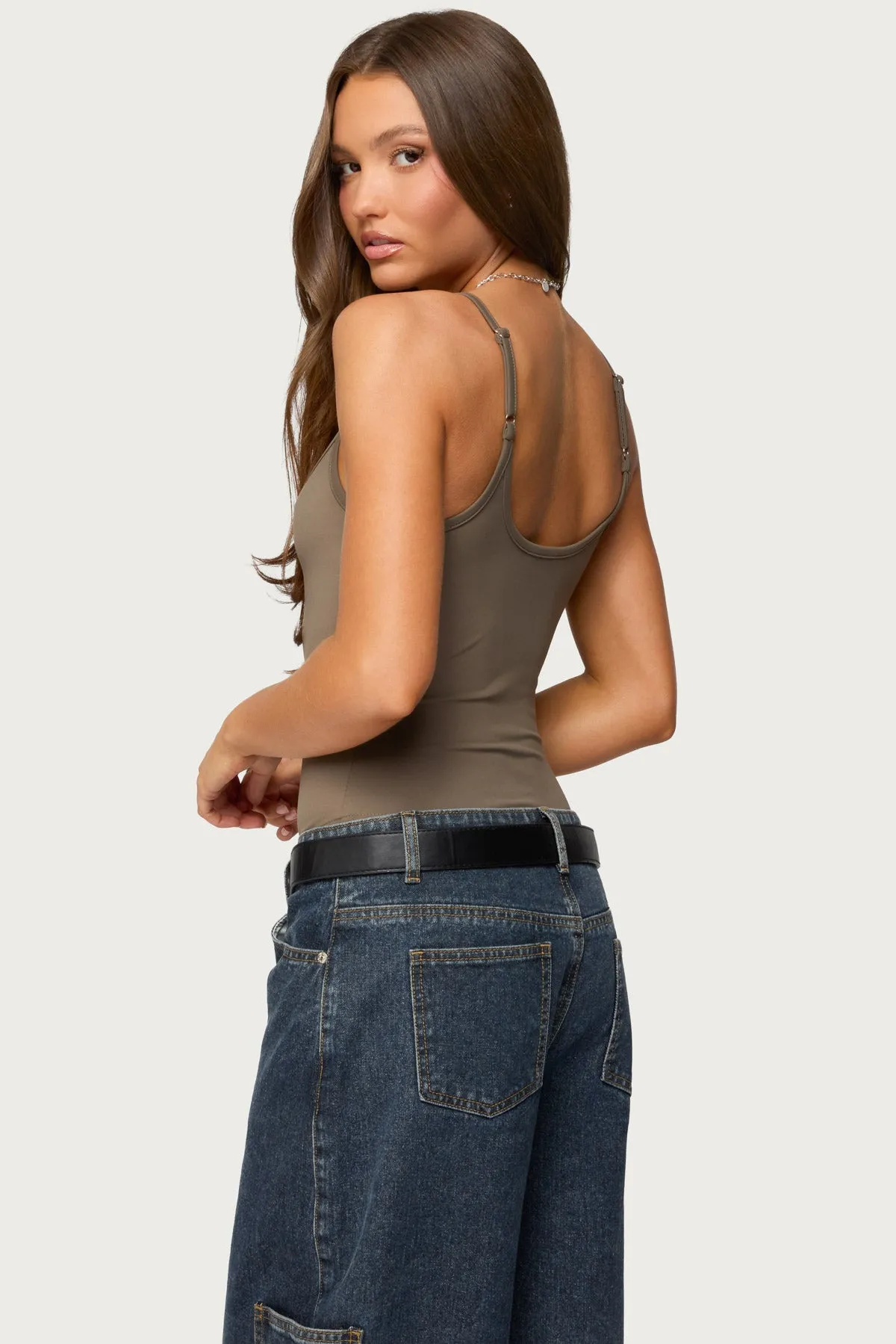 Teaghan V Neck Fitted Bodysuit sold by Edikted product image thumbnail 5