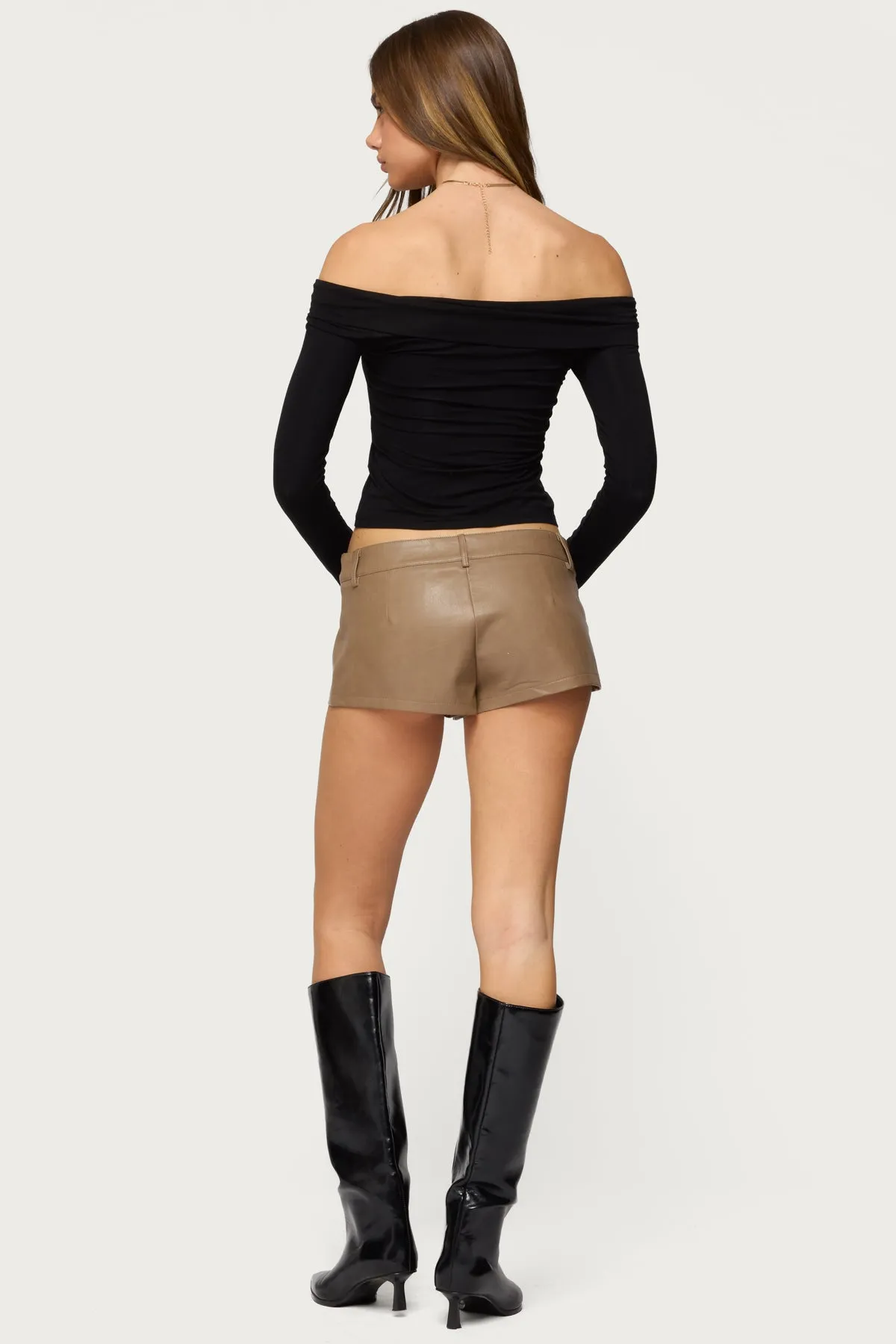 Mazi Foldover Gathered Ring Top sold by Edikted product image thumbnail 5