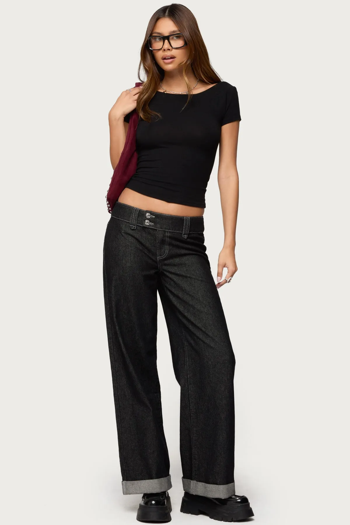 Becca Boat Neck Top sold by Edikted product image thumbnail 2