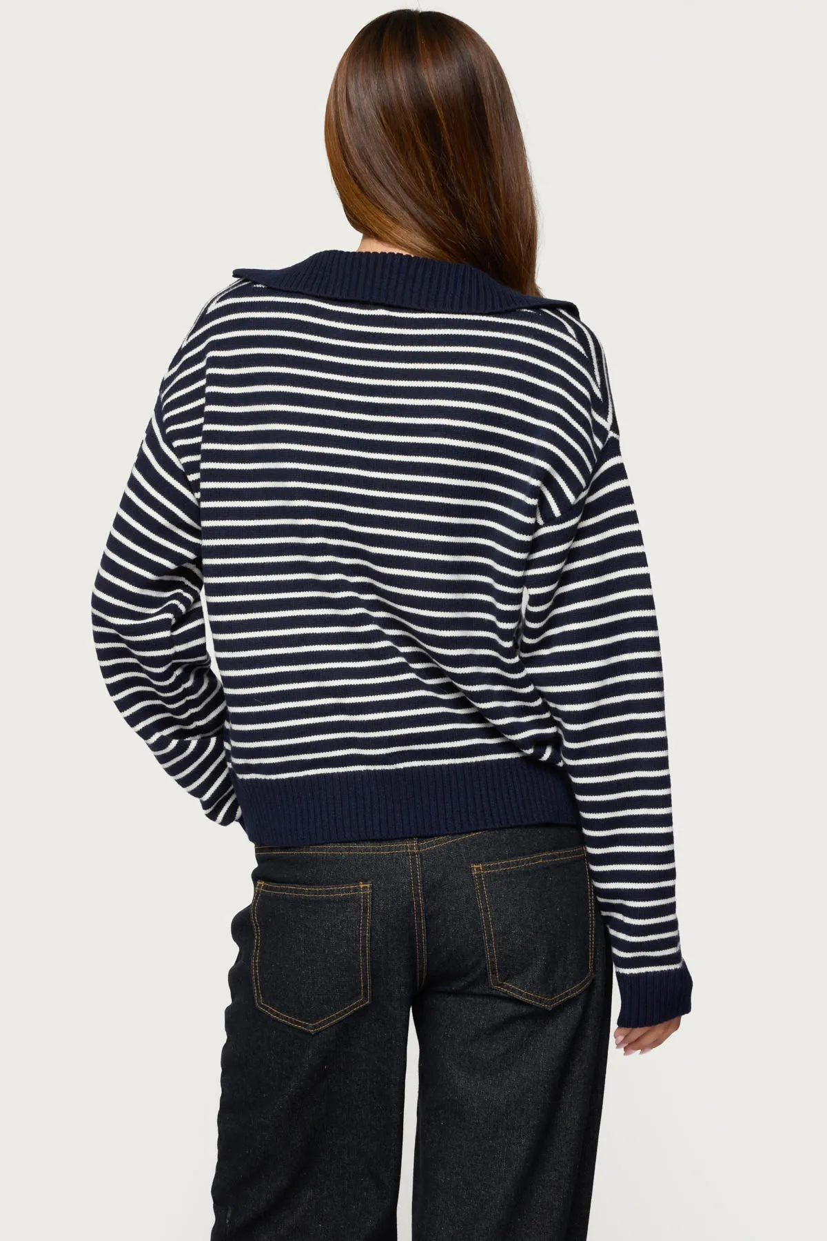 Copenhagen Oversized Striped Sweater sold by Edikted product image thumbnail 5