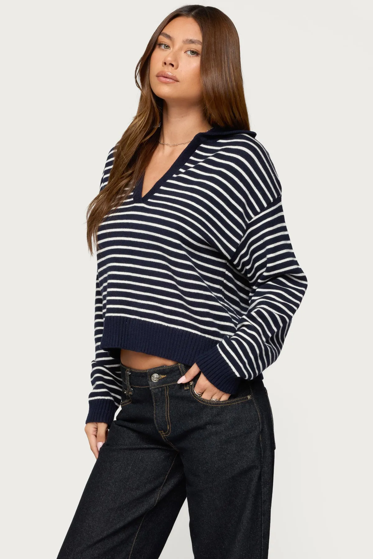Copenhagen Oversized Striped Sweater sold by Edikted product image thumbnail 3