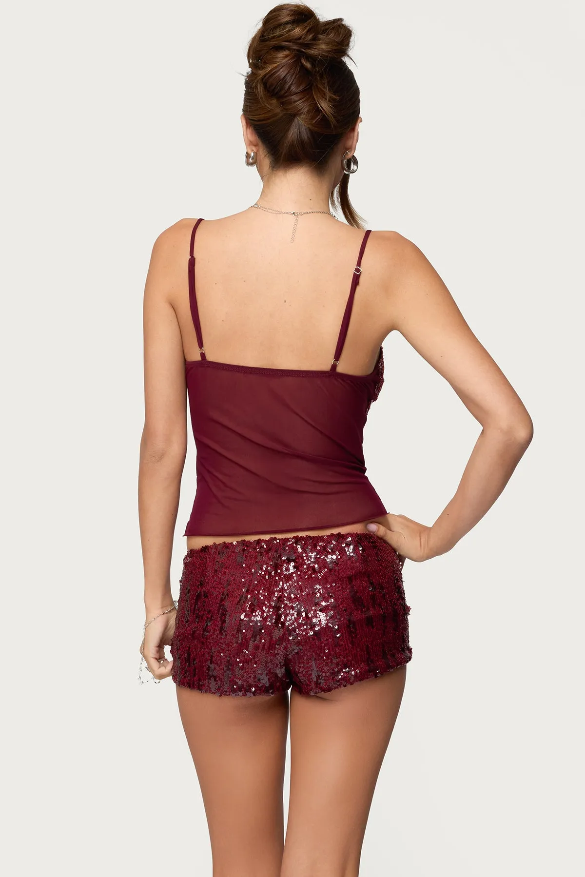 Azelia Beaded Sheer Mesh Top sold by Edikted product image thumbnail 5