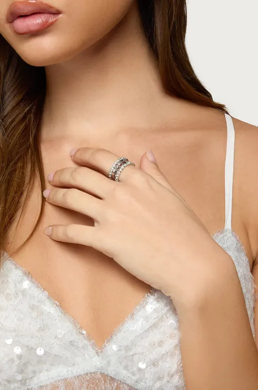 Disco Faux Diamond Ring sold by Edikted