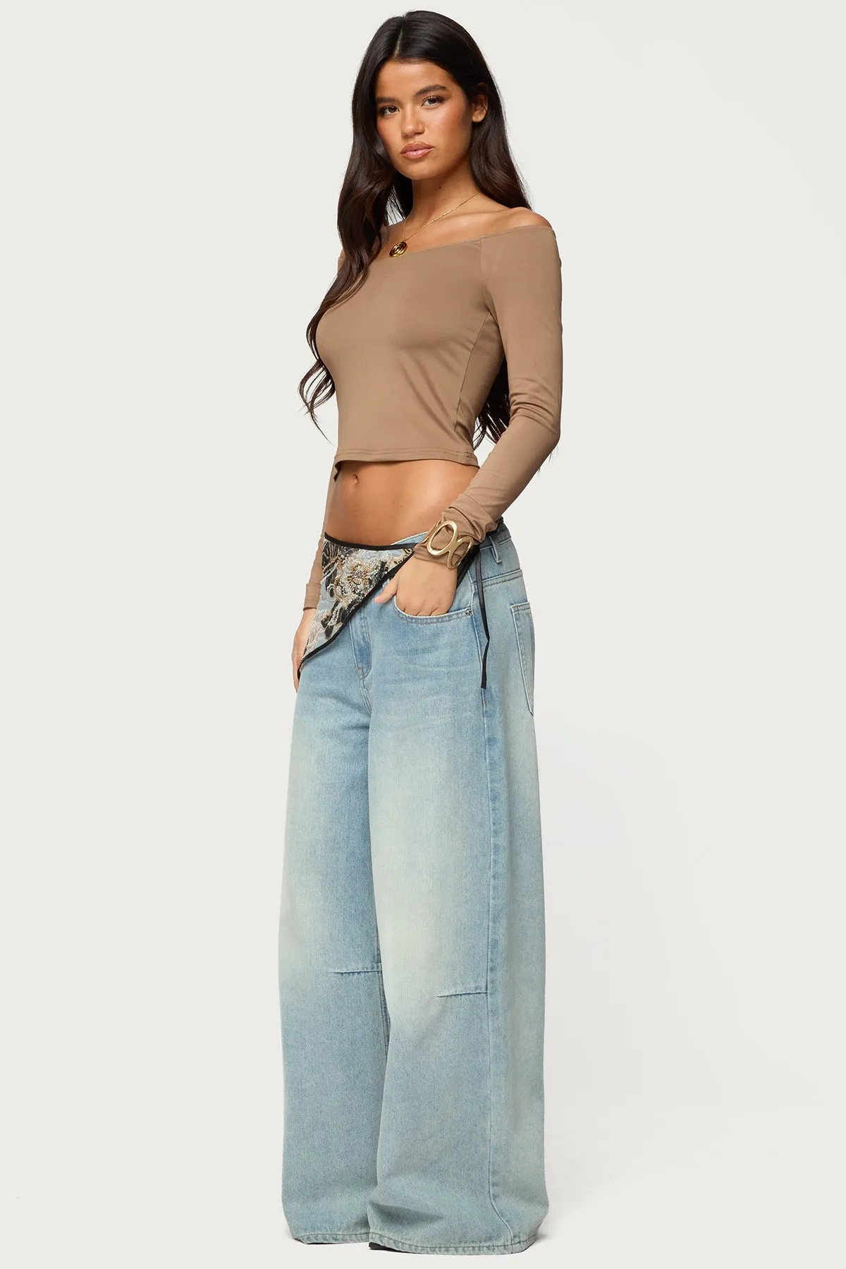 Tahlia Off Shoulder Top sold by Edikted product image thumbnail 4