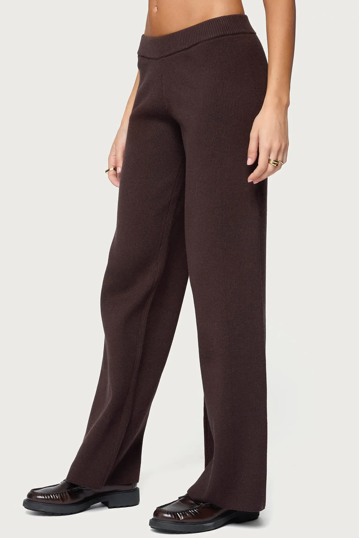 Lorie Wide Leg Knit Pants sold by Edikted product image thumbnail 3