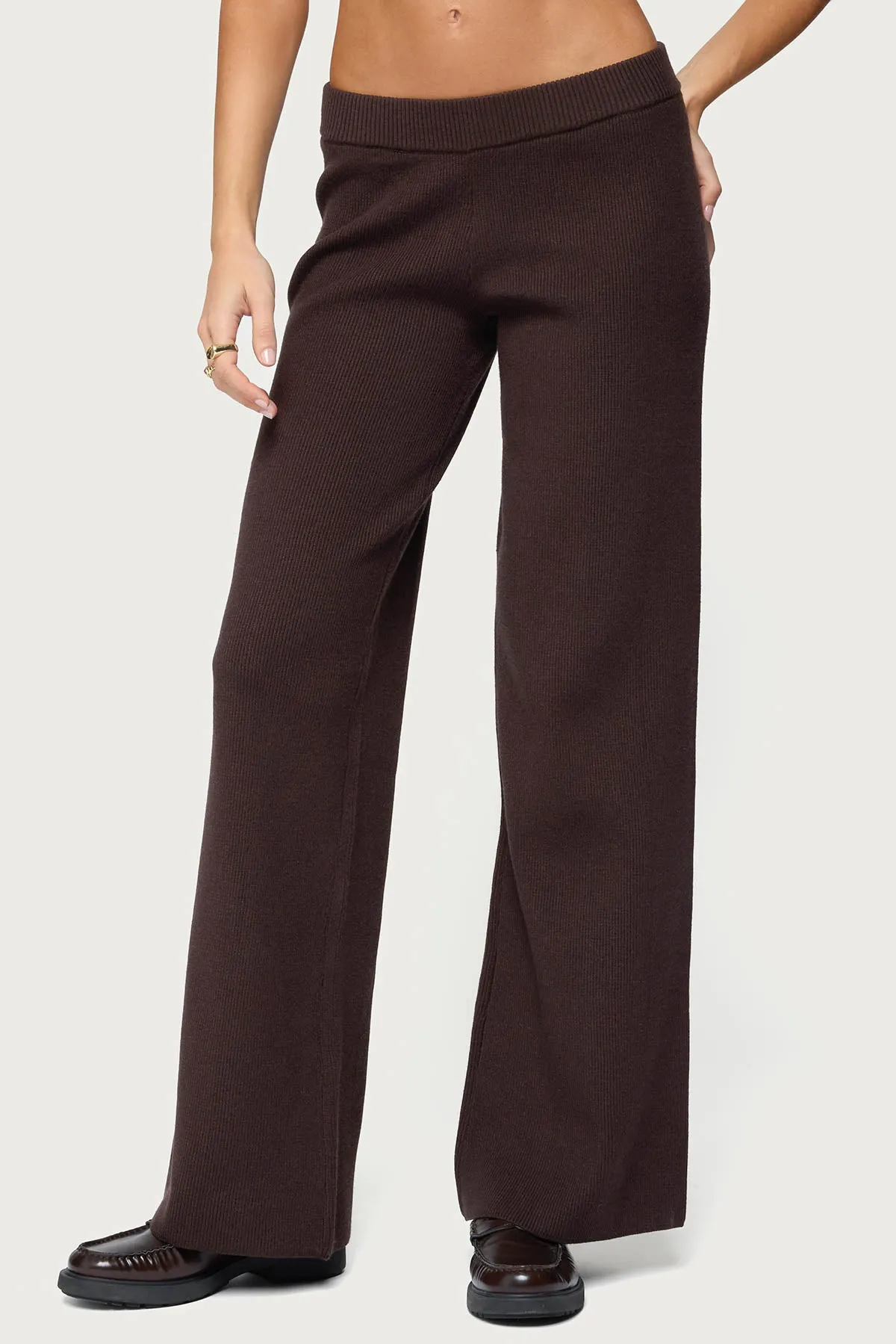 Lorie Wide Leg Knit Pants sold by Edikted product image thumbnail 2