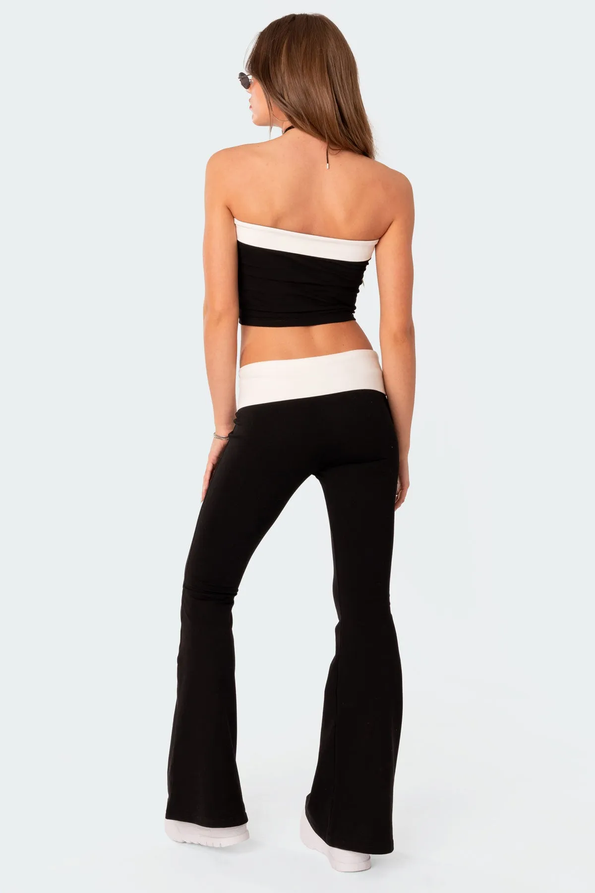 Contrast Fold Over Tube Top sold by Edikted product image thumbnail 3