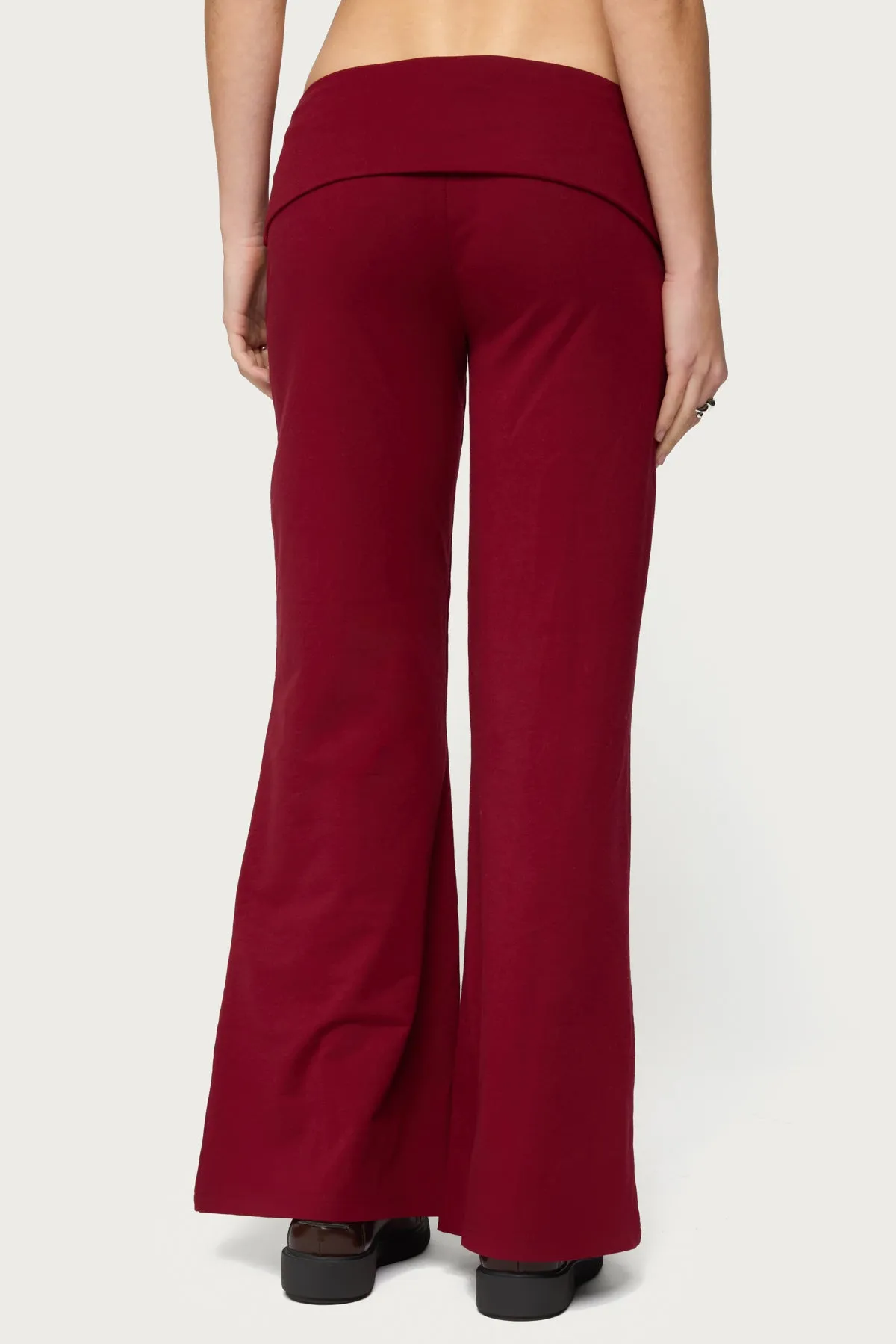 Petite Wide Leg Fold Over Pants sold by Edikted product image thumbnail 5