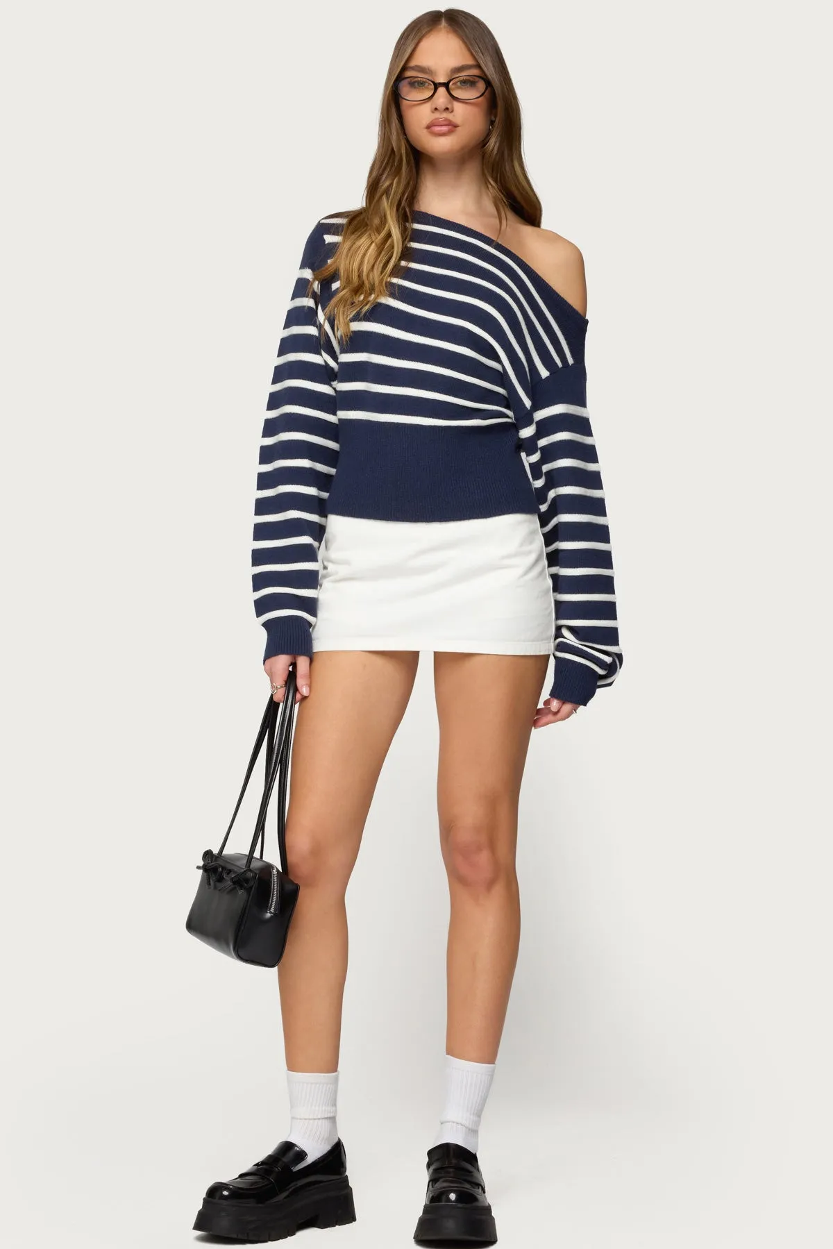 Mika Off Shoulder Oversized Sweater sold by Edikted product image thumbnail 2