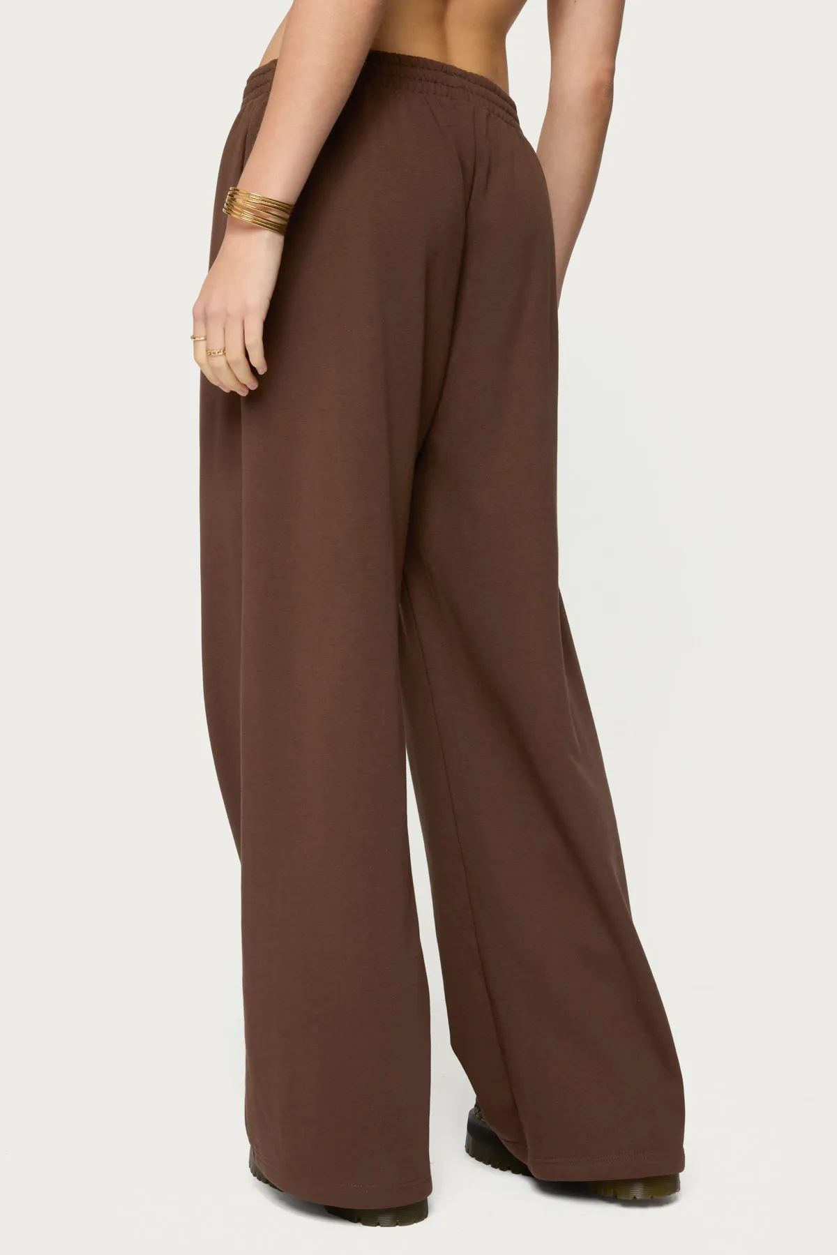 Binah Wide Leg Terry Sweatpants sold by Edikted product image thumbnail 4