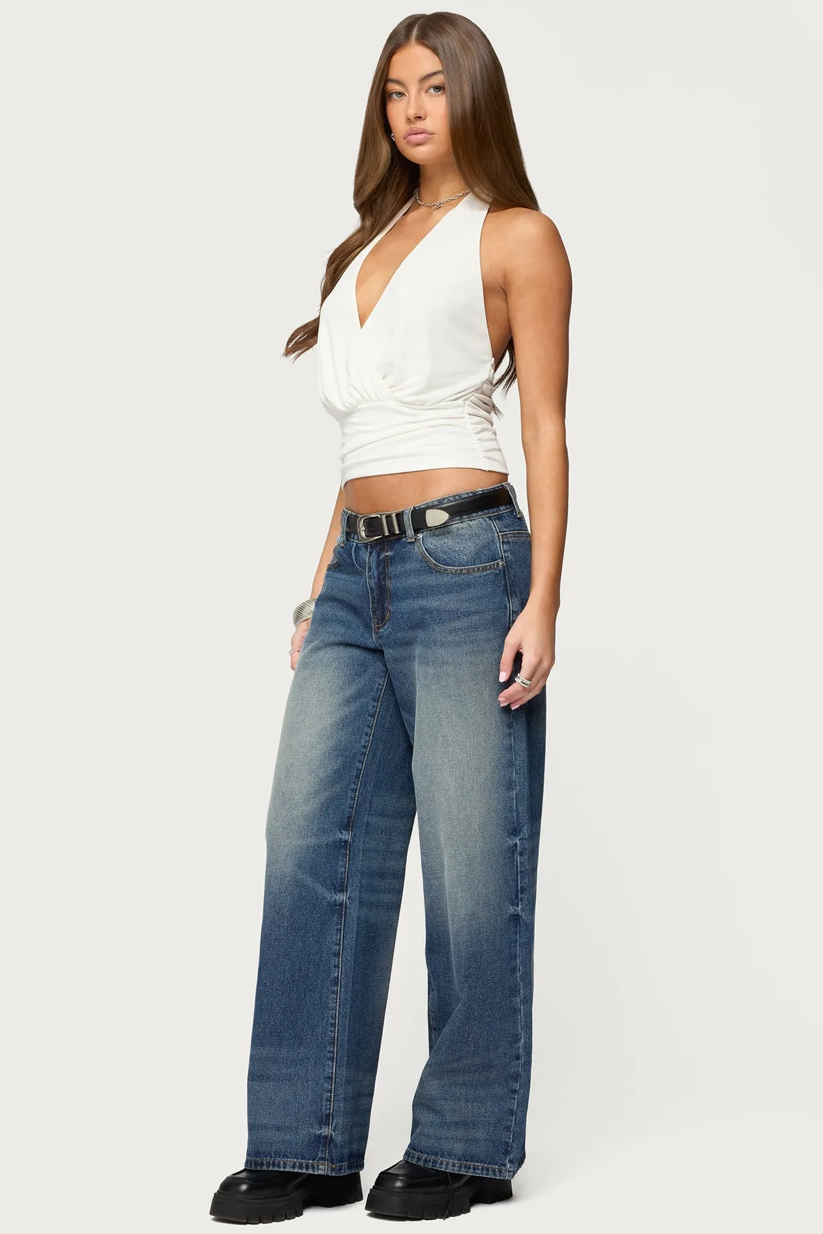 Niya V Neck Halter Top sold by Edikted product image thumbnail 5