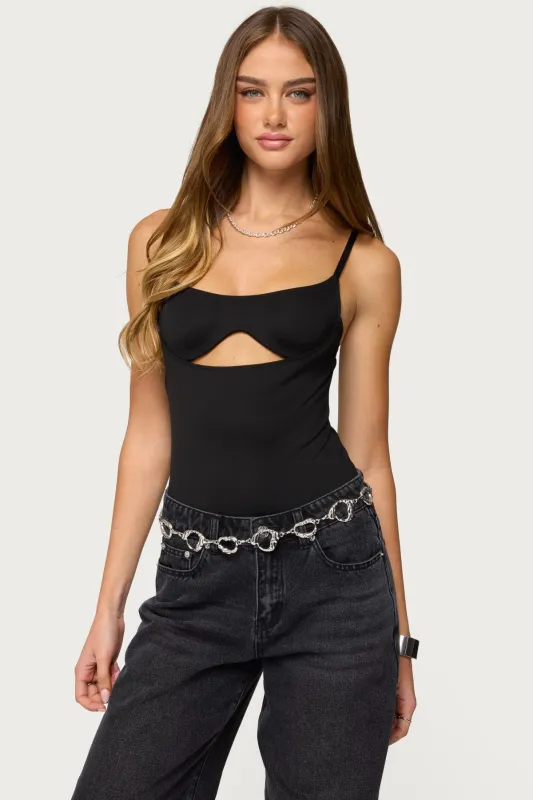 Shulah Cutout Cupped Bodysuit sold by Edikted