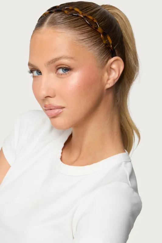 Oval Tortoise Headband sold by Edikted