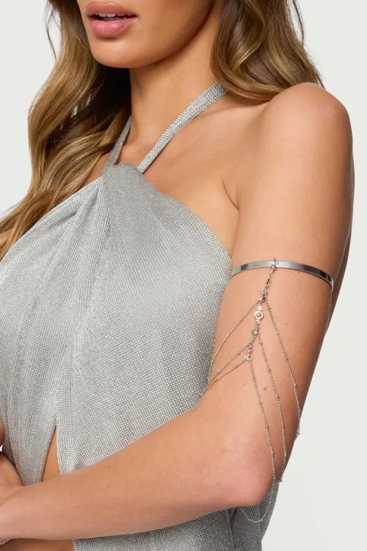 Festival Rhinestone Chain Arm Cuff made by Edikted