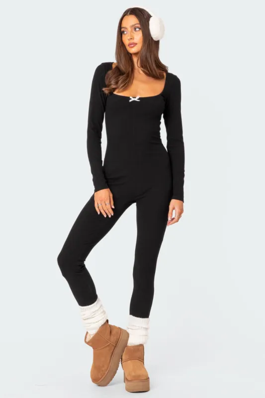 Cloud 9 Ribbed Jumpsuit sold by Edikted