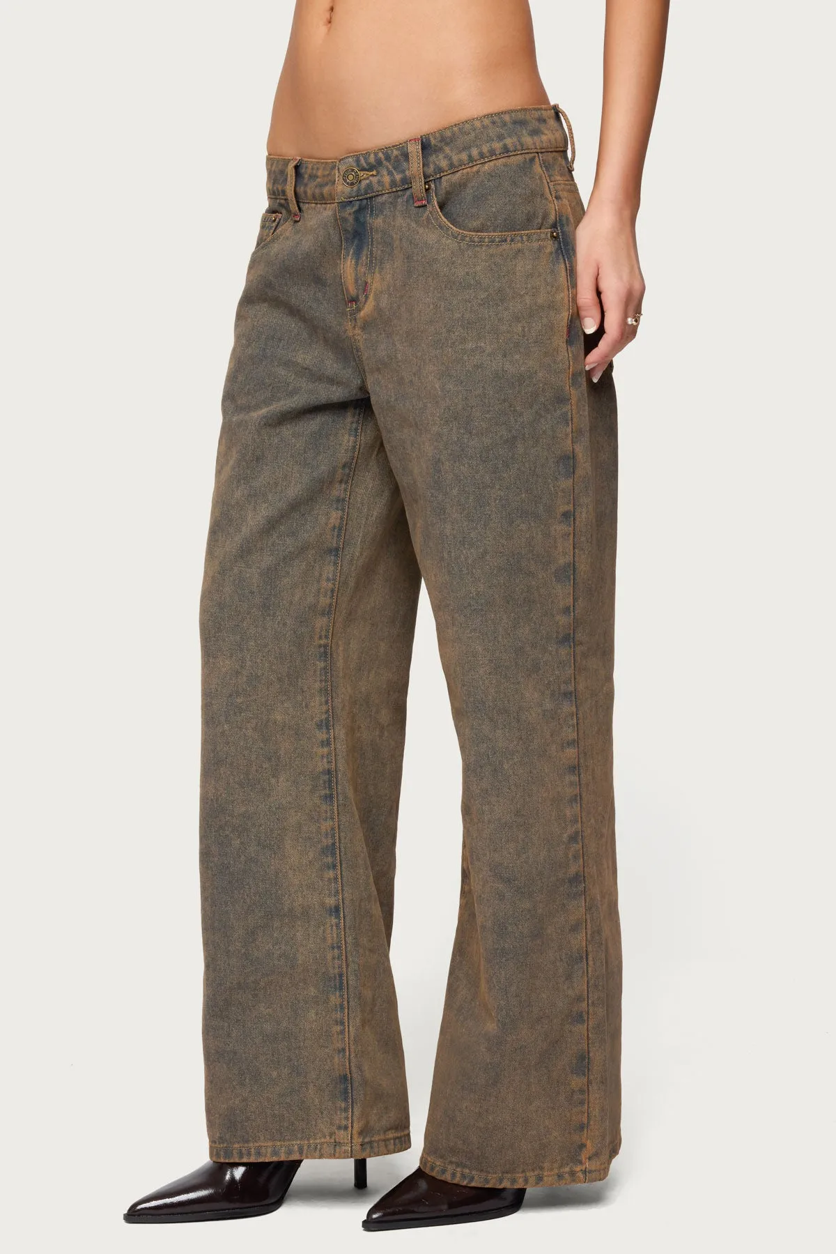 Petite Ace Low Rise Baggy Jeans sold by Edikted product image thumbnail 4