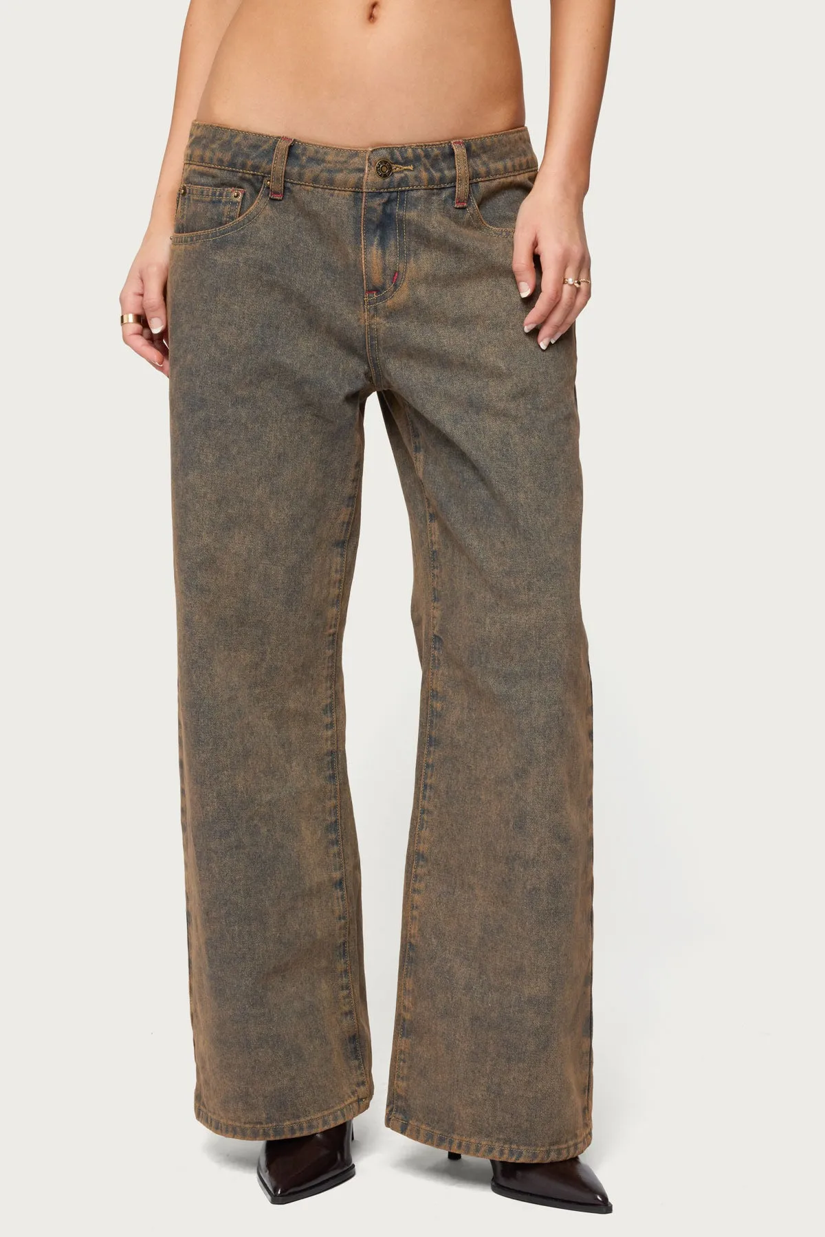 Petite Ace Low Rise Baggy Jeans sold by Edikted product image thumbnail 2