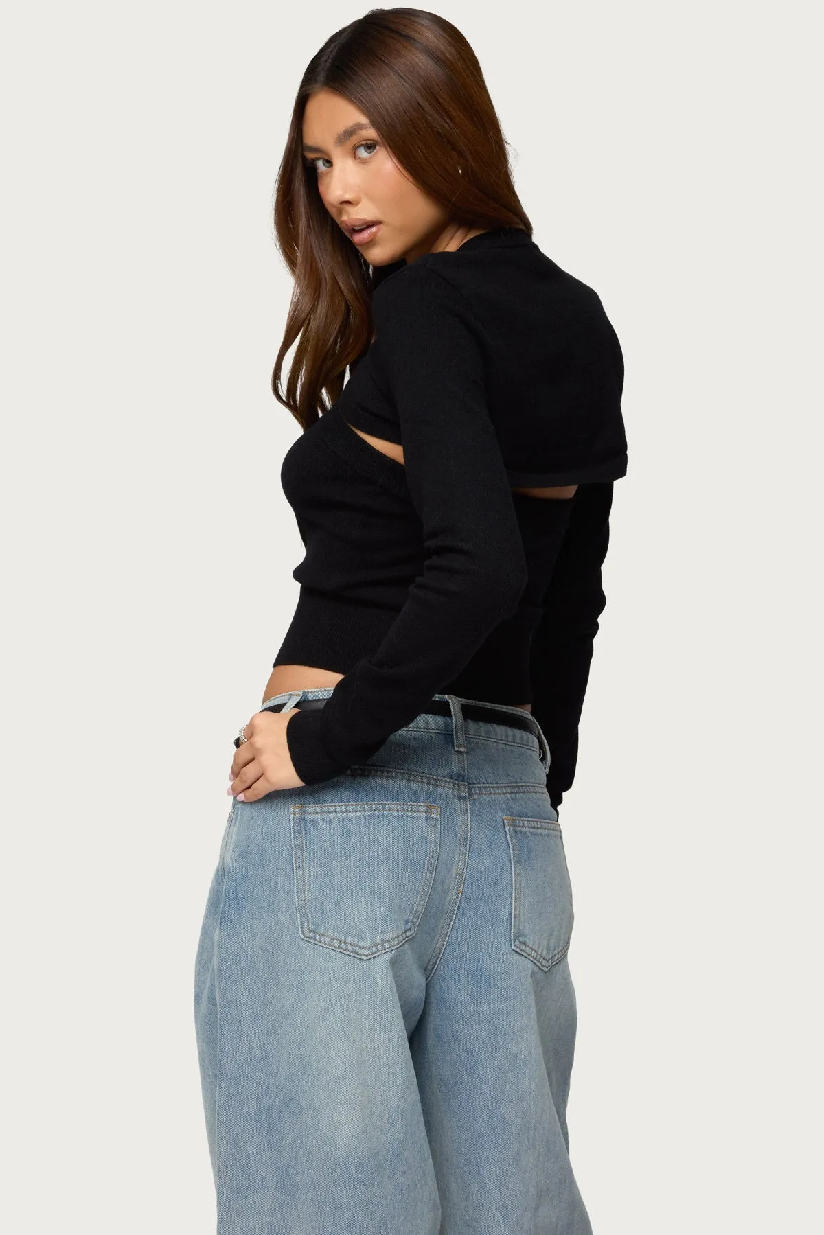 Knit Two Piece Shrug & Tube Top sold by Edikted product image thumbnail 5