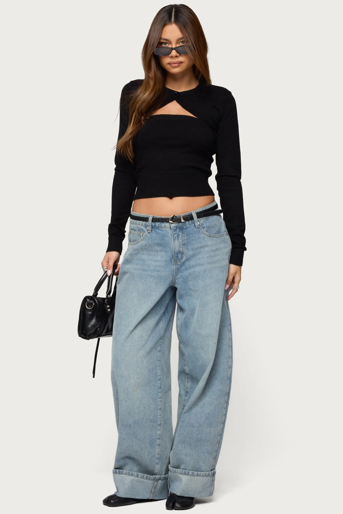 Knit Two Piece Shrug & Tube Top sold by Edikted product image thumbnail 2