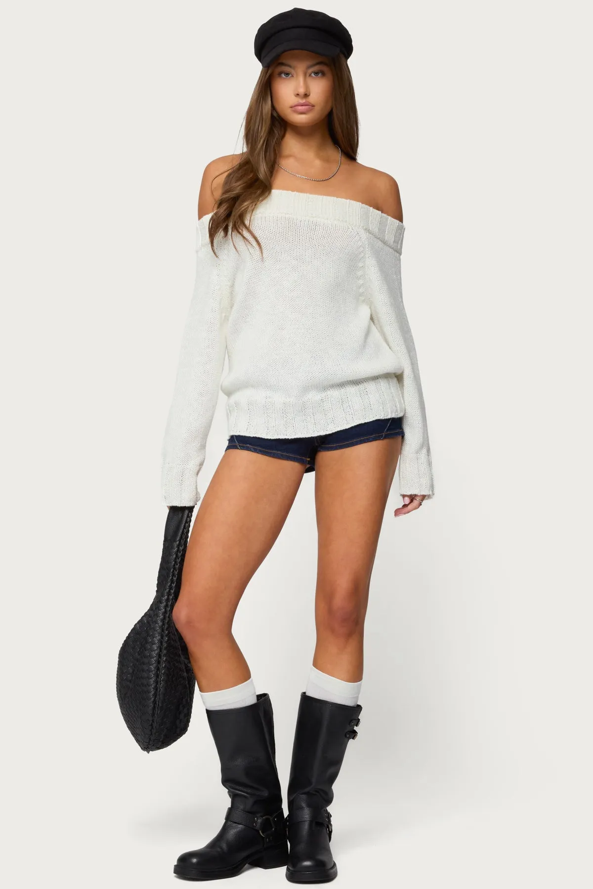 Noemi Off Shoulder Sweater sold by Edikted product image thumbnail 2