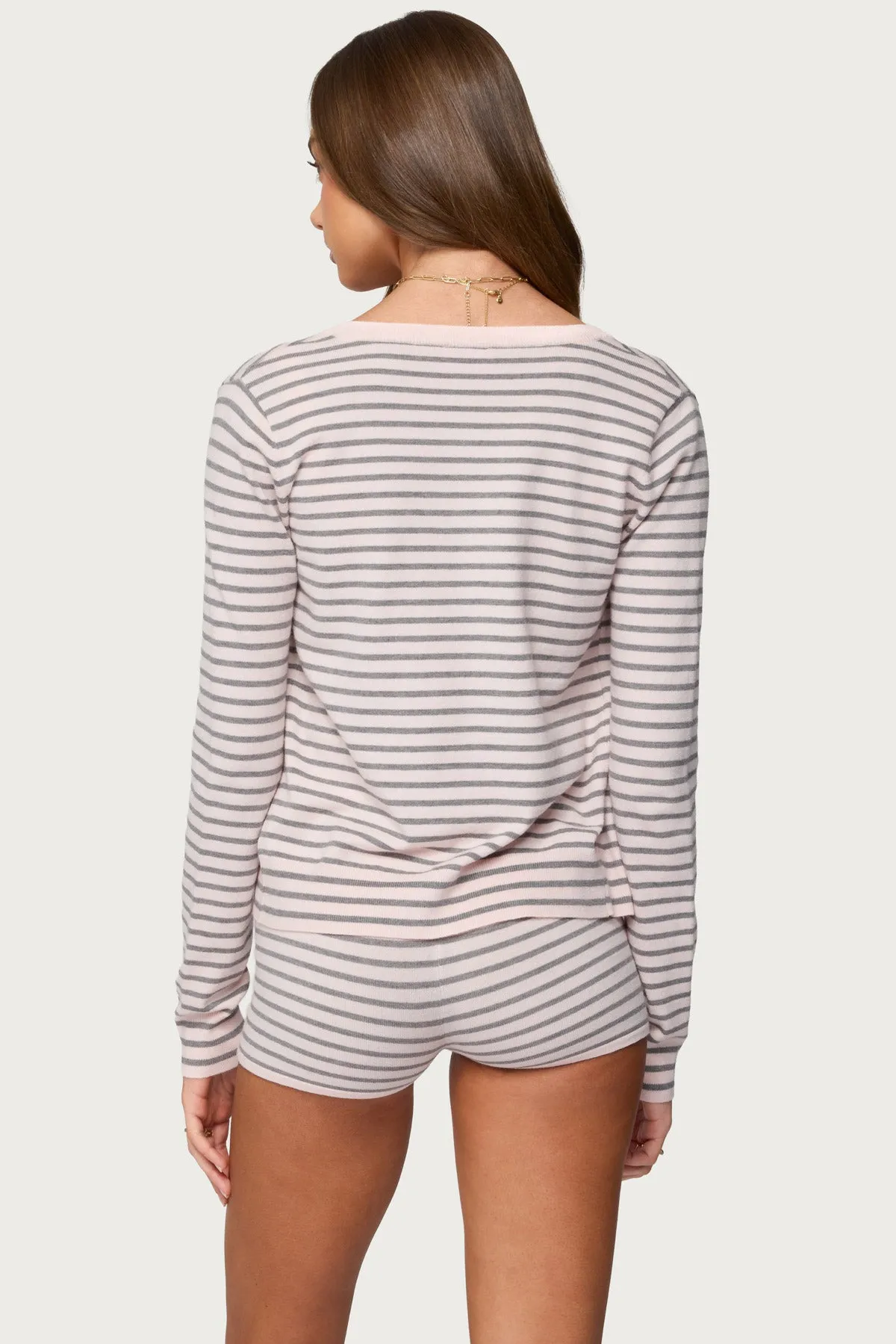 Lillian Striped Button Up Knit Cardigan sold by Edikted product image thumbnail 5