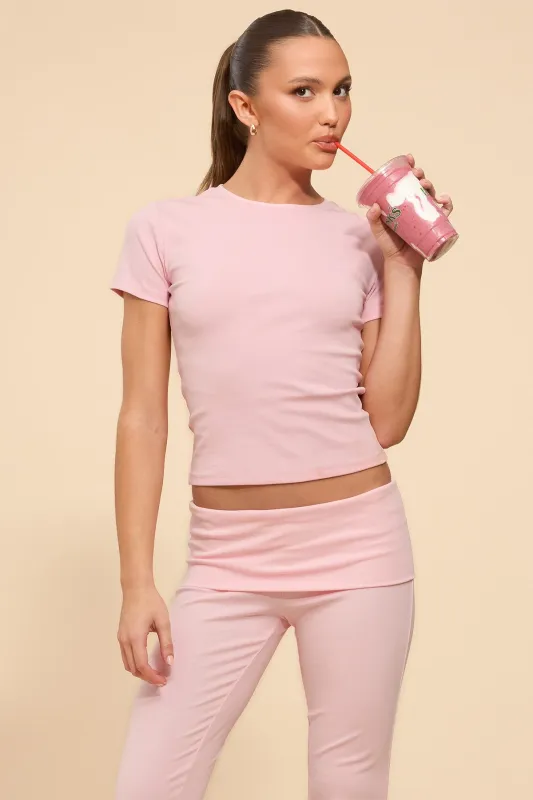 Emelia Fitted T Shirt sold by Edikted