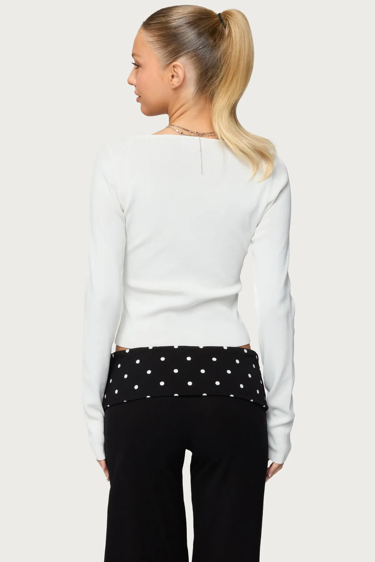 Deane Button Cutout Square Neck Top sold by Edikted product image thumbnail 5