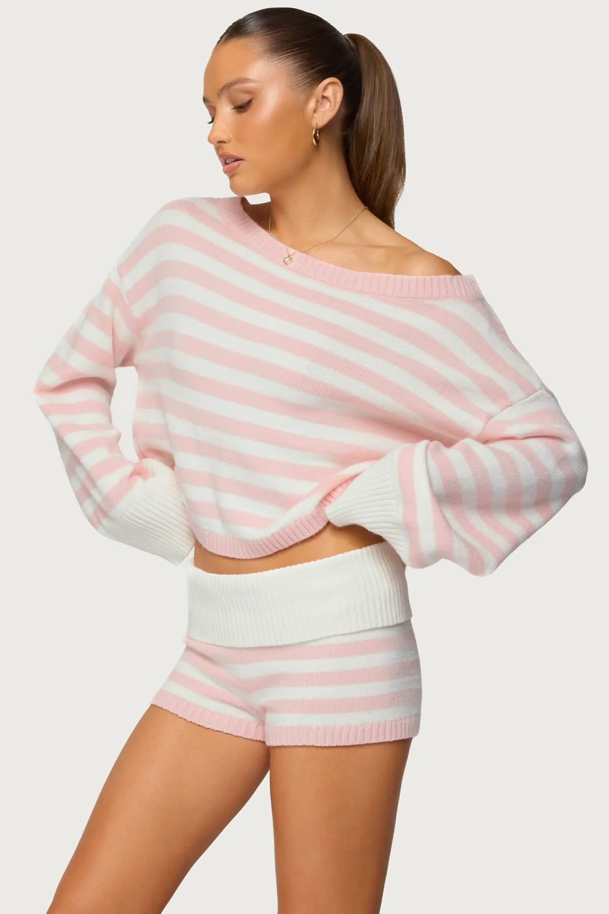 Saphi Striped Oversized Knit Sweater sold by Edikted product image thumbnail 3