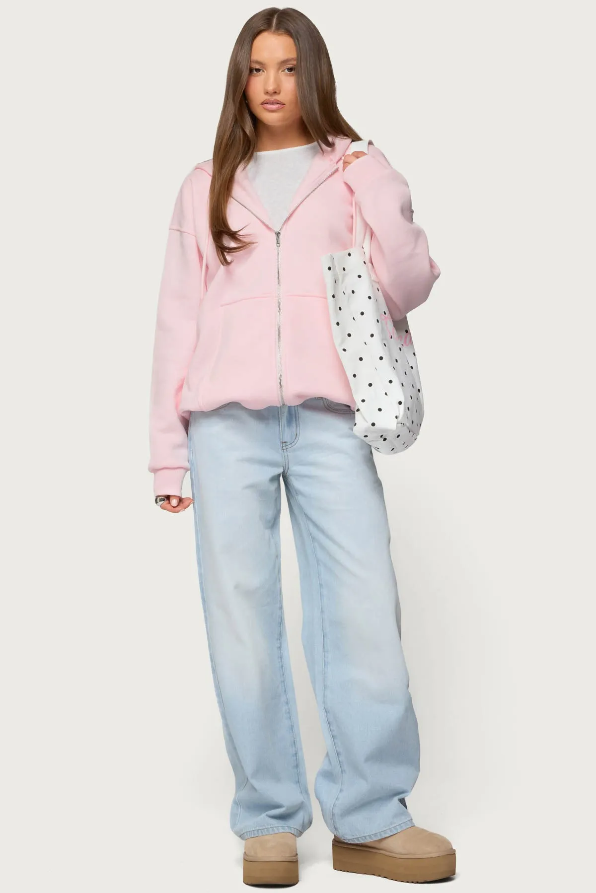 Rocia Oversized Zip Up Hoodie sold by Edikted product image thumbnail 2