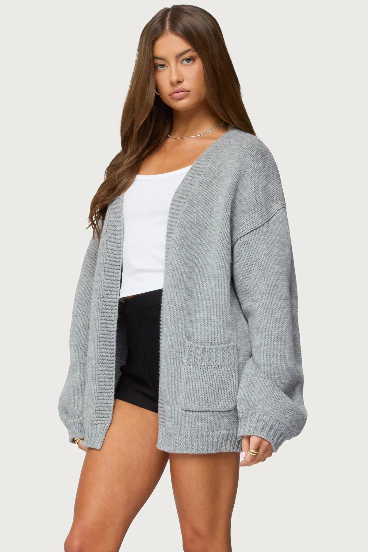 Julian Oversized Knit Cardigan sold by Edikted product image thumbnail 3