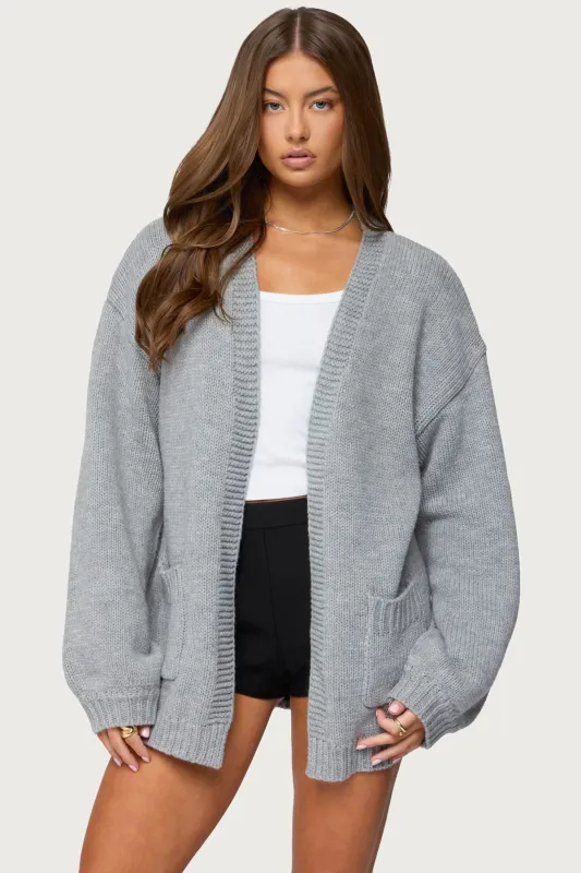 Julian Oversized Knit Cardigan sold by Edikted