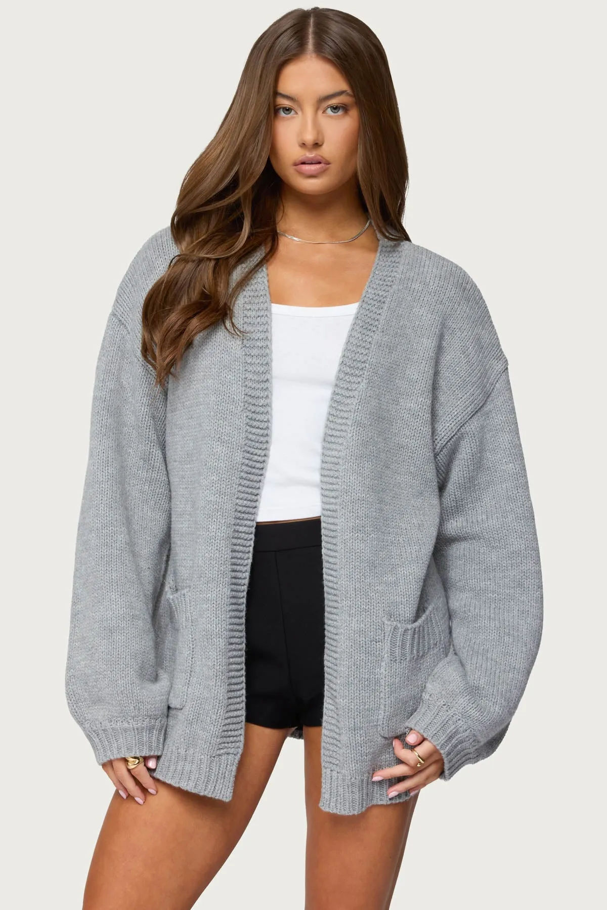 Julian Oversized Knit Cardigan sold by Edikted