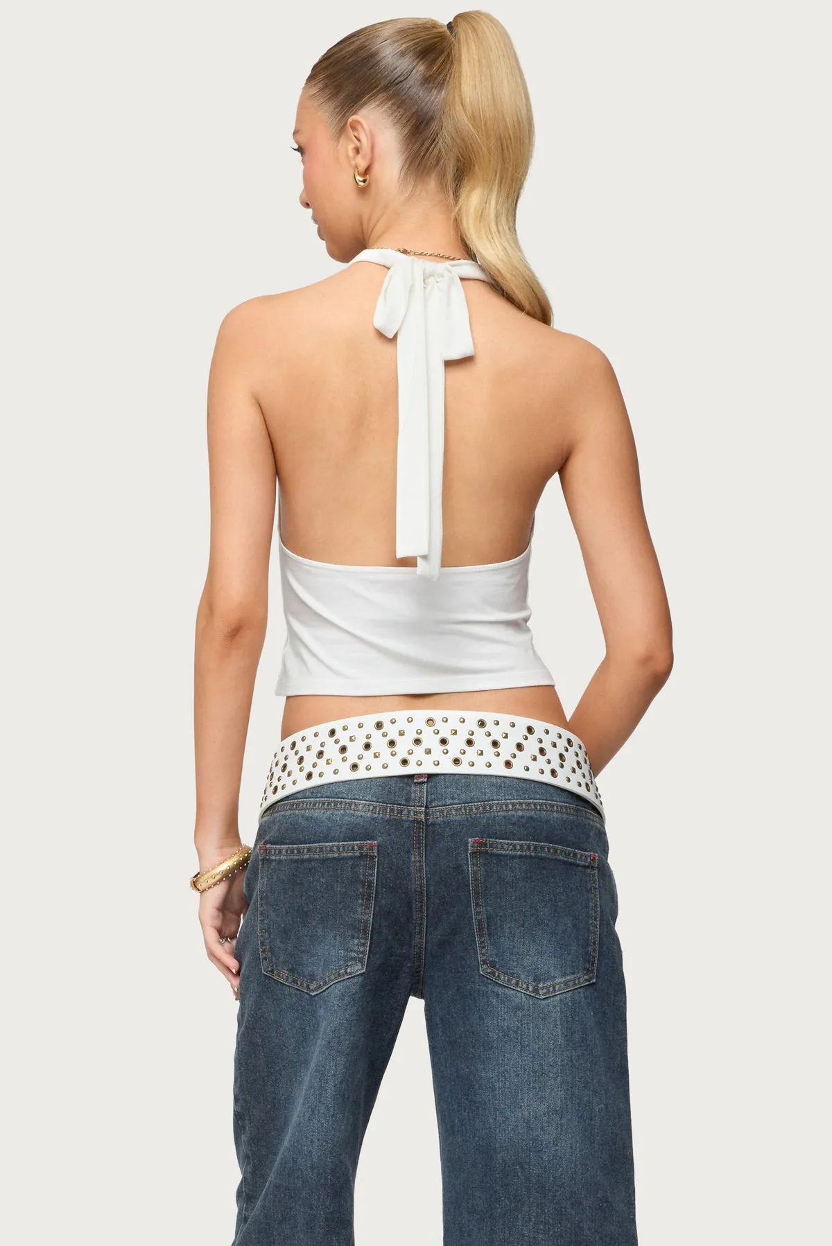 Hook & Eye Cowl Neck Halter Top sold by Edikted product image thumbnail 5