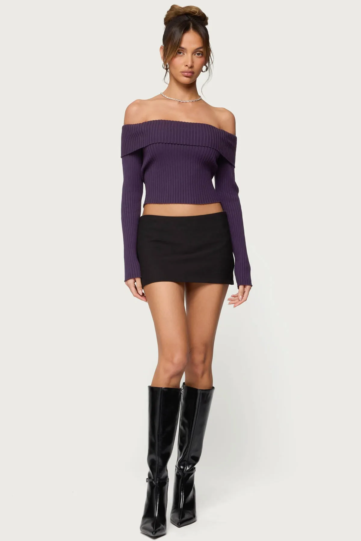 Lauren Knit Foldover Top sold by Edikted product image thumbnail 2