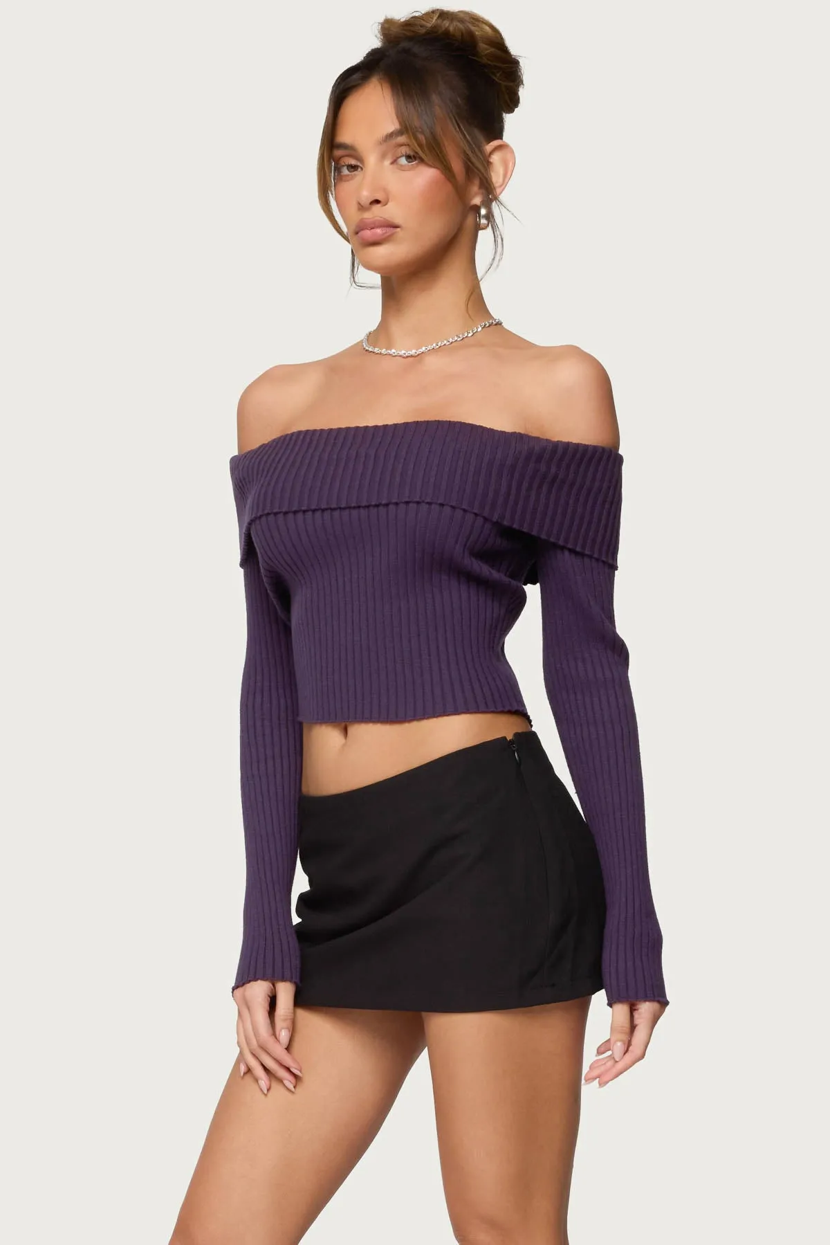 Lauren Knit Foldover Top sold by Edikted product image thumbnail 3