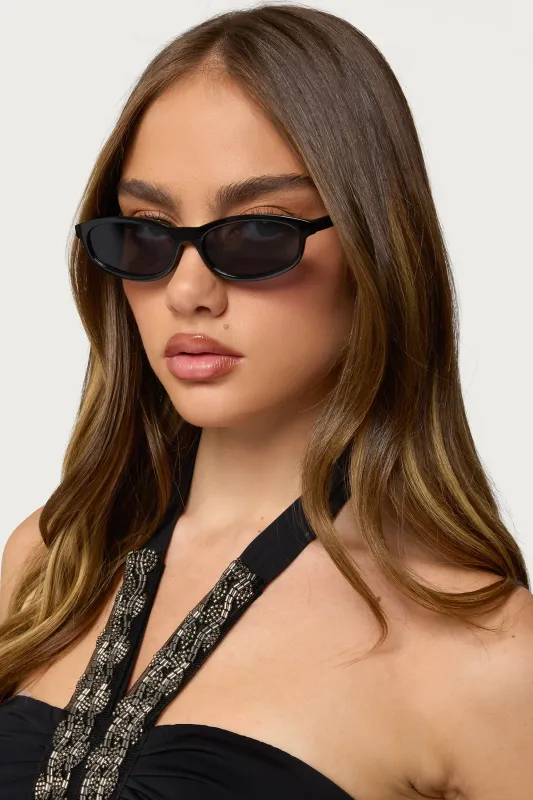 Girl Boss Oval Sunglasses sold by Edikted