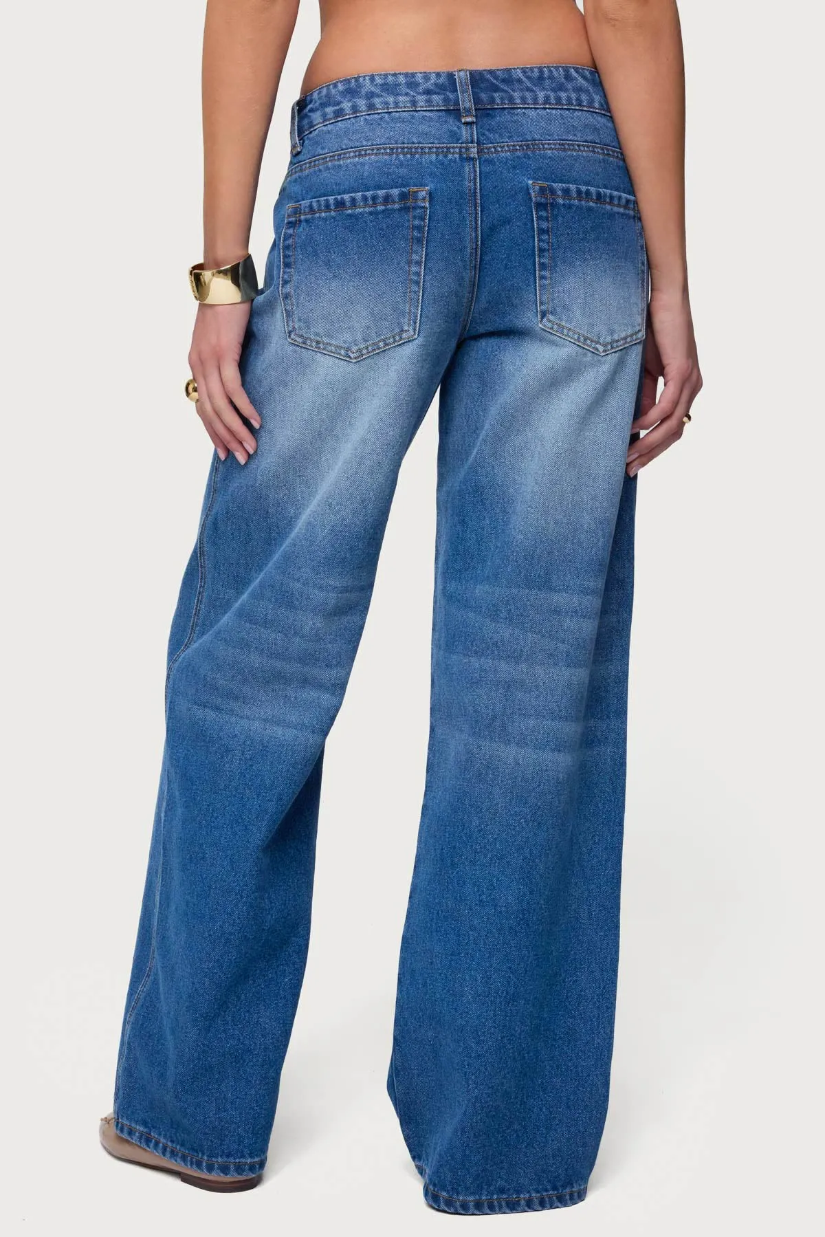 Lauryn Low Rise Baggy Jeans sold by Edikted product image thumbnail 5