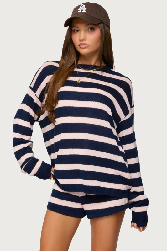 Amaris Oversized Striped Sweater sold by Edikted