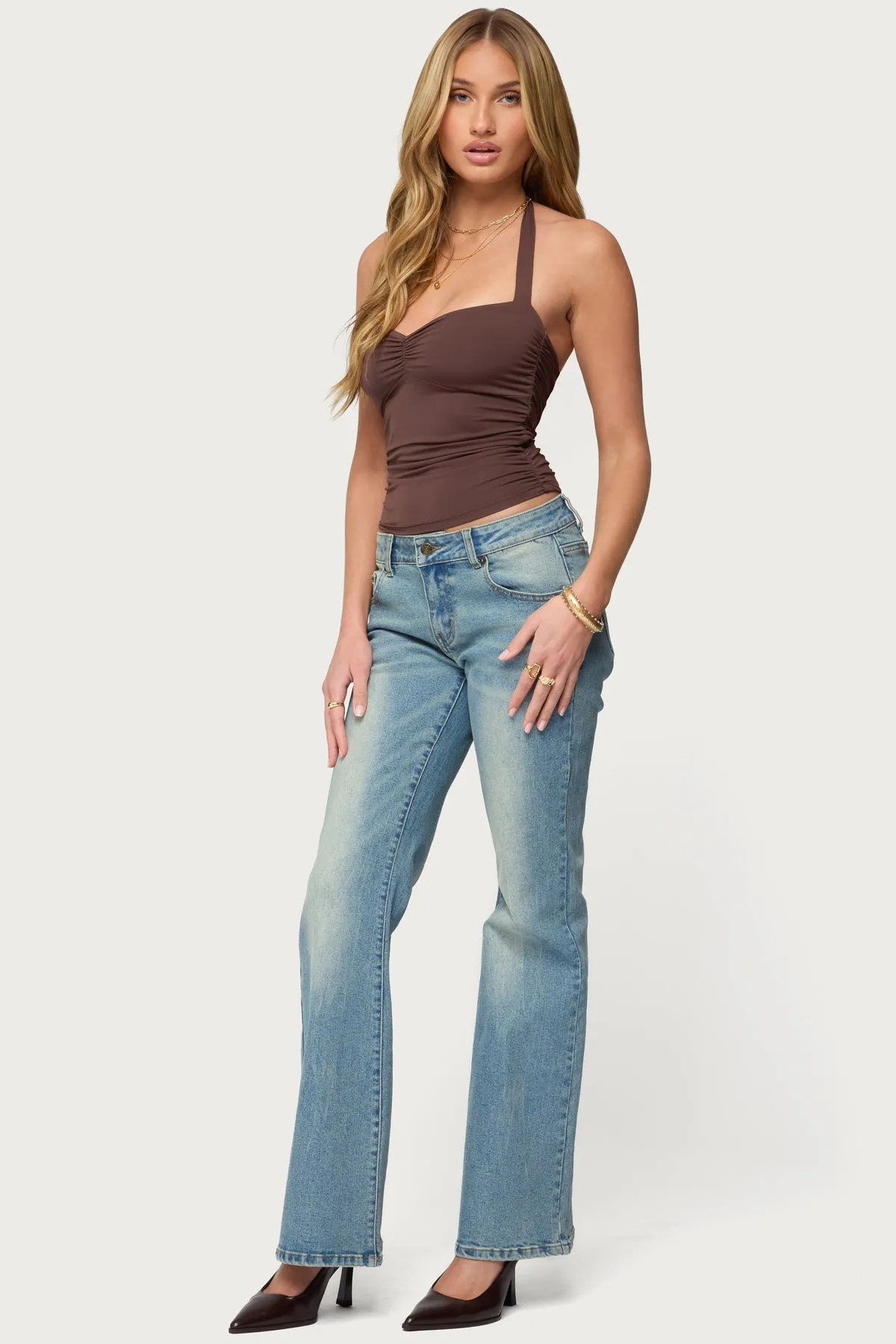 Anael Ruched Halter Top sold by Edikted product image thumbnail 4