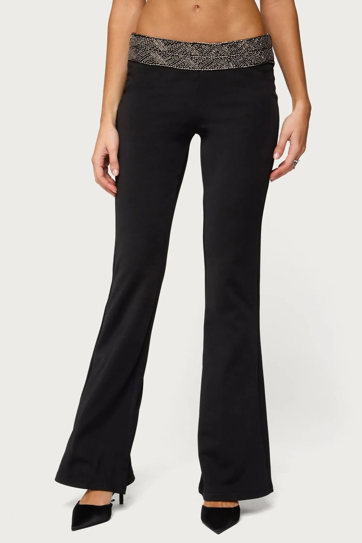 Maricela Sequin Bead Bootcut Pants sold by Edikted product image thumbnail 2