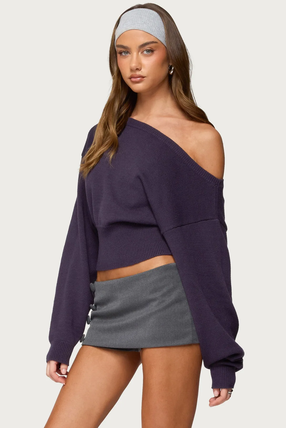 Ravenna Off Shoulder Sweater sold by Edikted product image thumbnail 3