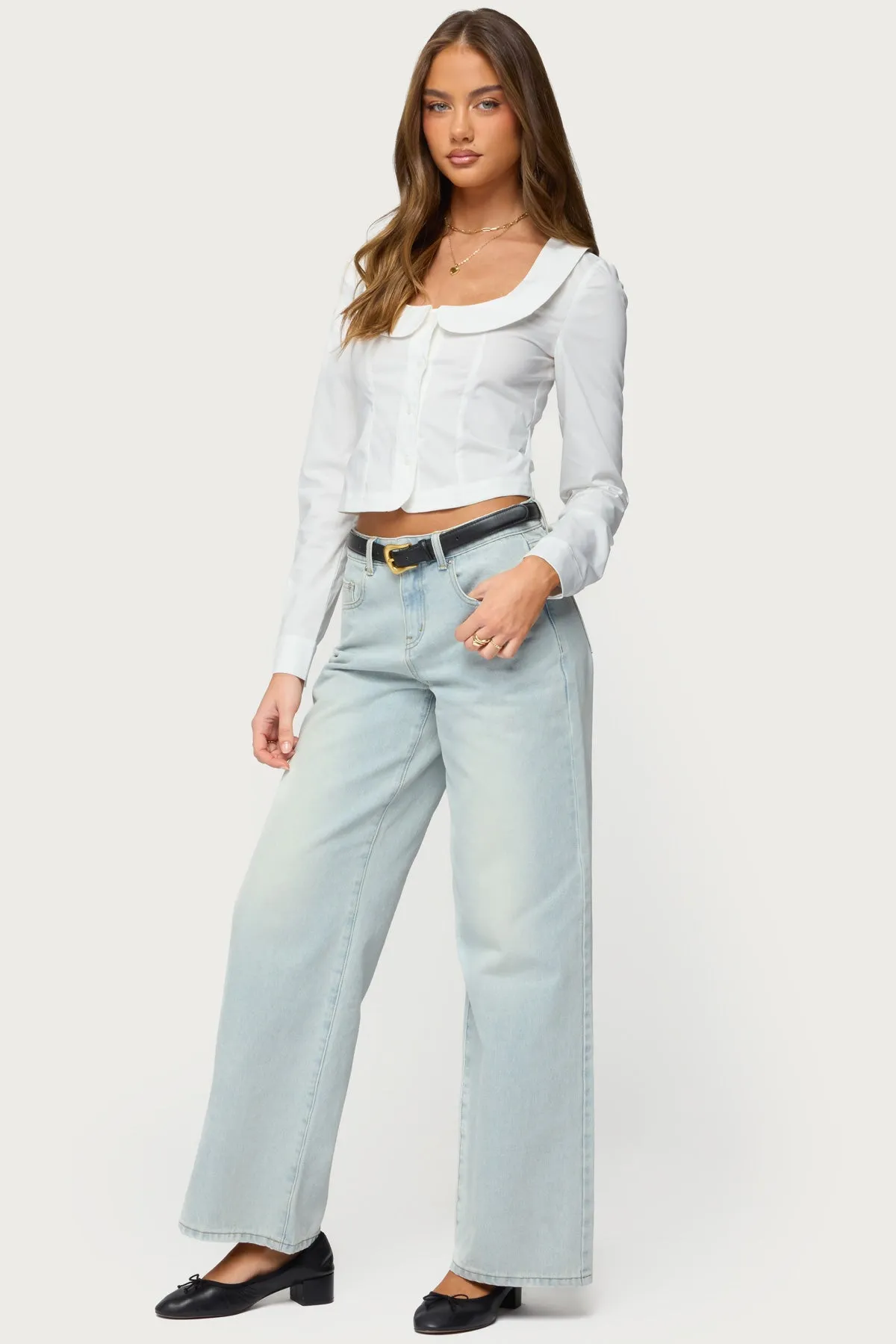 Ery Mid Rise Baggy Jeans sold by Edikted product image thumbnail 4