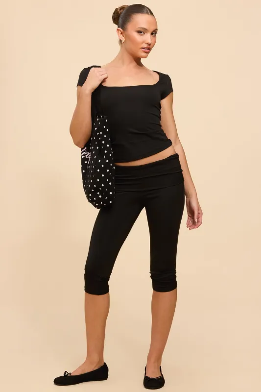 Ravena Foldover Capri Leggings sold by Edikted