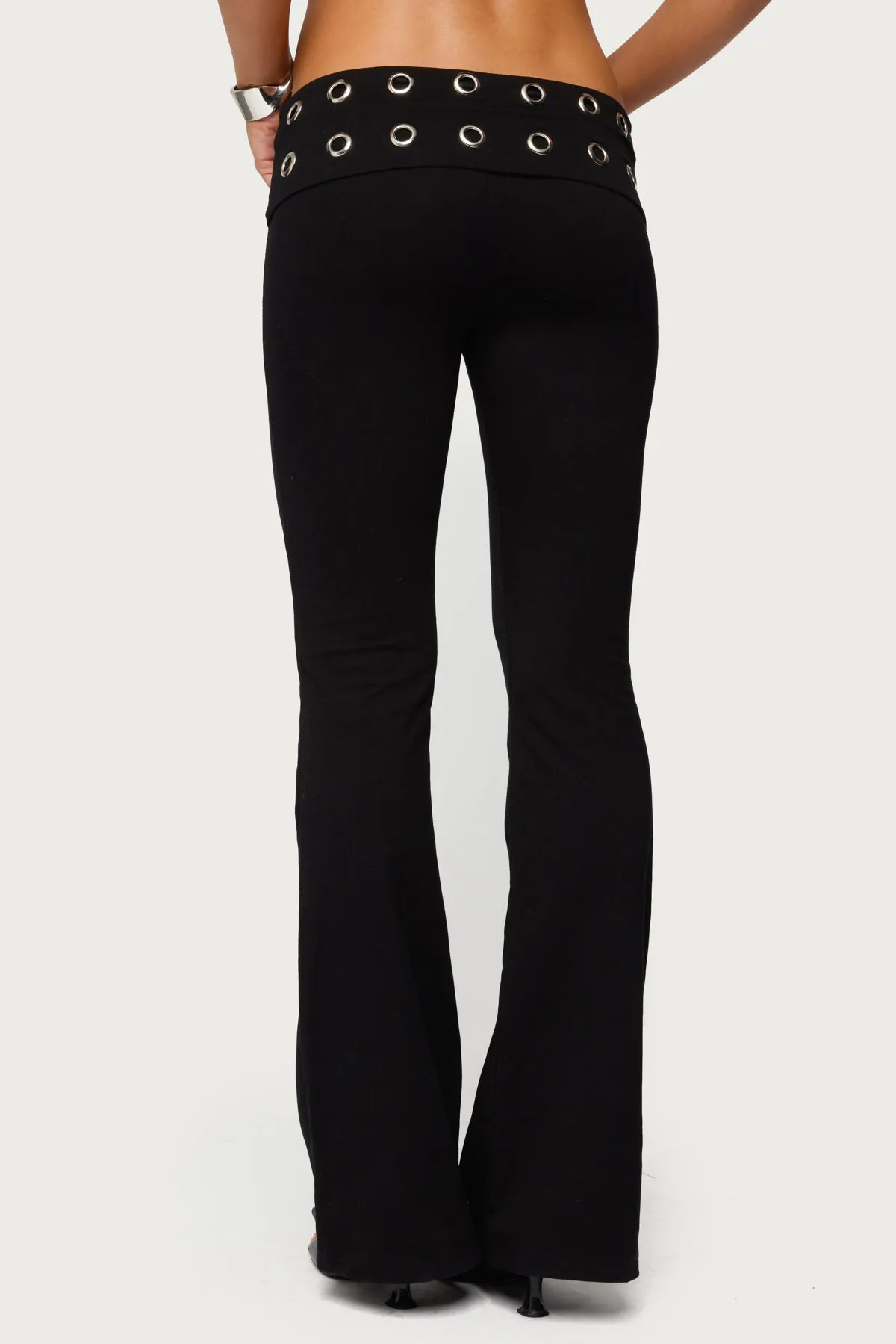 Nairobi Grommet Foldover Flared Leggings sold by Edikted product image thumbnail 4